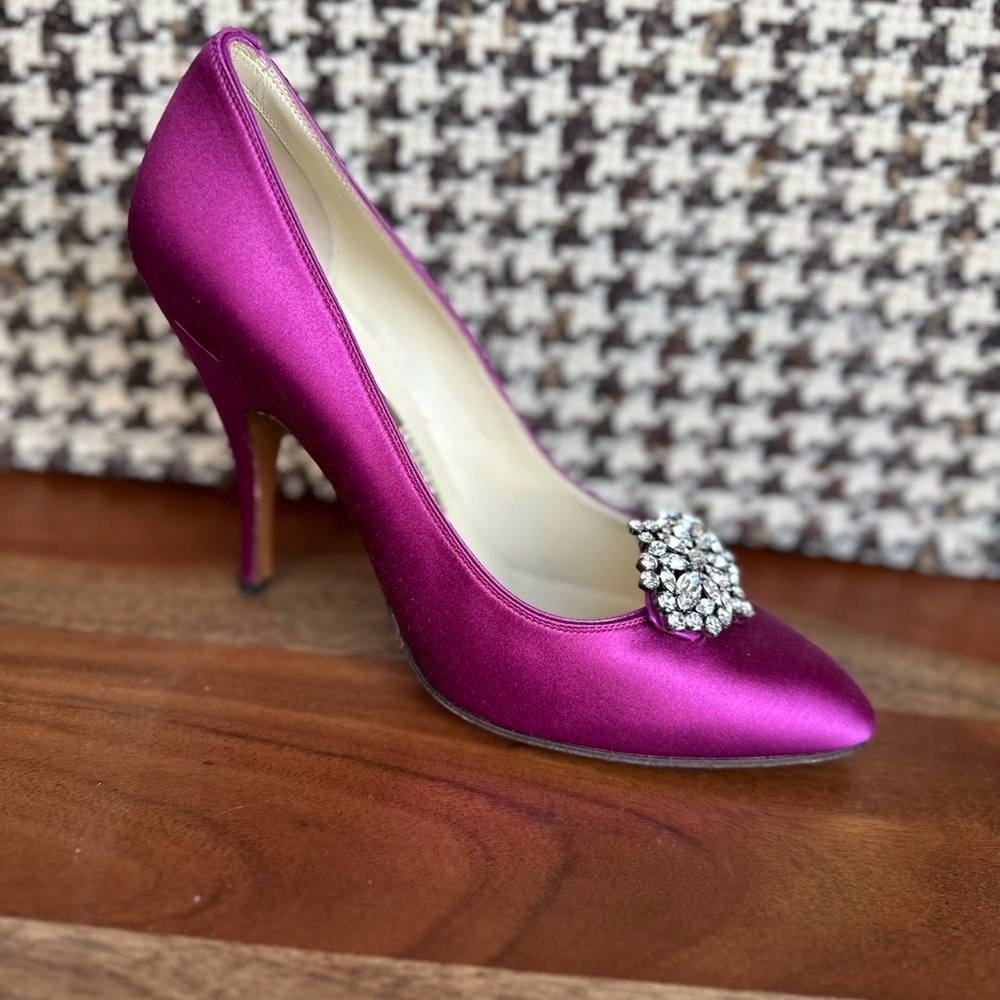 Brand New Salvatore Ferragamo Jewel-Embellished Heels